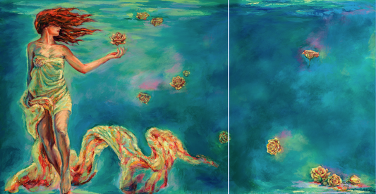 Water Gypsy III 92" x 48" ( Diptych )