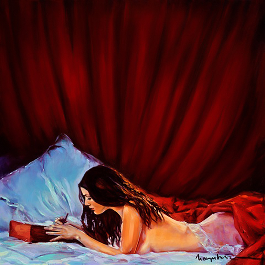 The Love  with Red Curtain